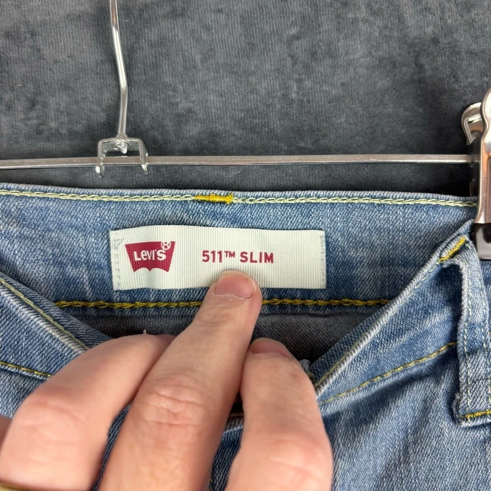 Levi's 511 Slim Straight Leg Light Blue Jeans Sz 18 REG (29 x 29)